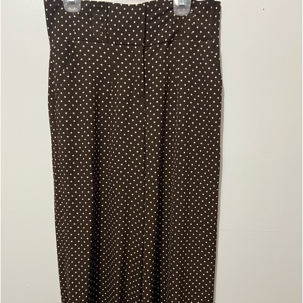 High waisted Brown Baggy Dress pants- No belt but can add your own